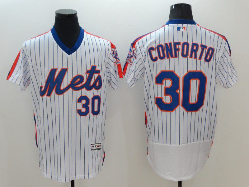 Cheap Men New York Mets 30 Conforto White Elite MLB Jerseys